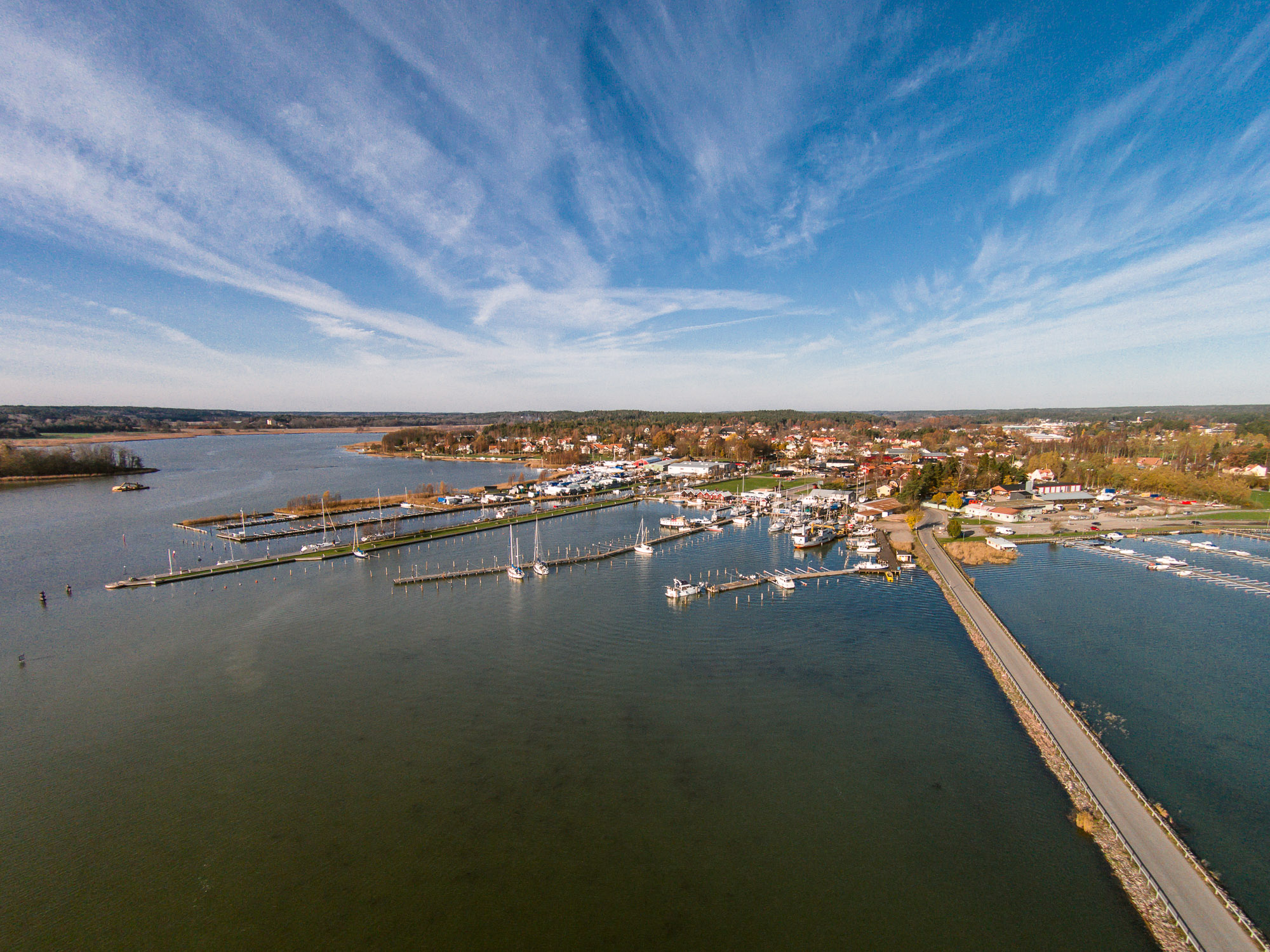 Flygfoto, Trosa Hamn, Öbolandet